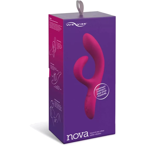 We-Vibe Nova 2 - Універсальний вібратор-кролик зі смарт-керуванням і гнеться вагінальним стимулятором, 21.7х3.9 см, (фіолетовий)