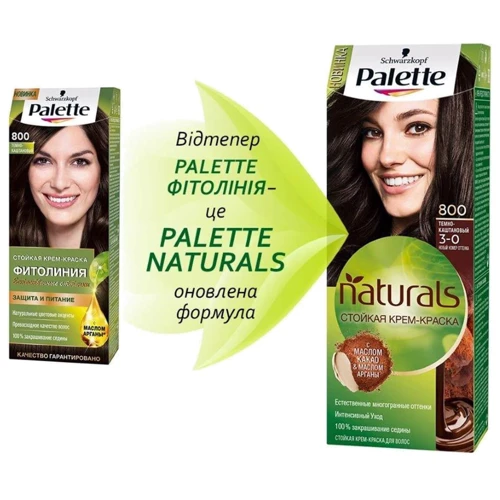 Palette Naturals Крем-фарба для волосся 3-0 (800) Темно-каштановий 110 ml фото 7