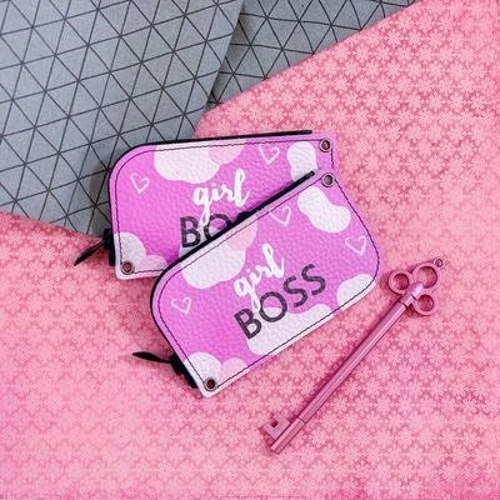 Ключниця Girl Boss рожевий
