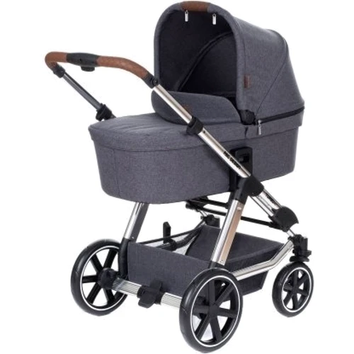 Универсальная коляска 2 в 1 ABC Design TURBO 4T Diamond Collection Asphalt, серый (1200144/1907): Материал колес резина (надувные)