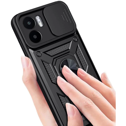 Чохол для телефона BeCover Military Black для Xiaomi Redmi A2 (710206): Матеріал TPU (термополиуретан) и пластик