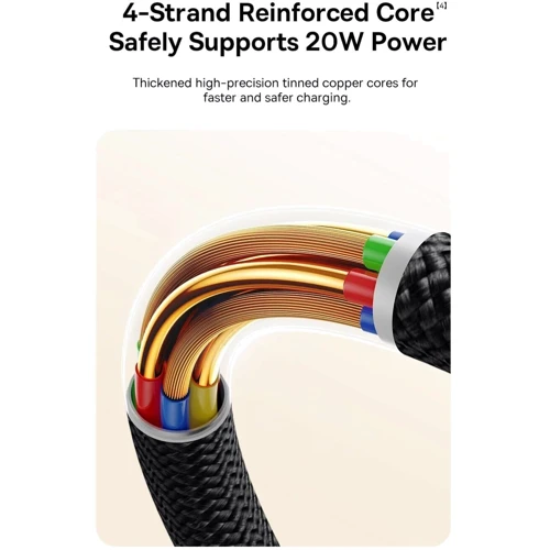 Кабель Baseus Cable USB-C to Lightning Dura Series 20W 1m Black/Gold (P10377800U01-00) фото 13