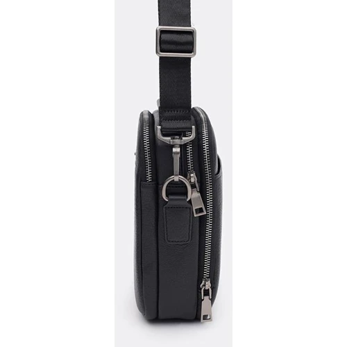 Чоловіча сумка через плече Ricco Grande чорна (K12157bl-black): Фактура Матовая, Зернистая