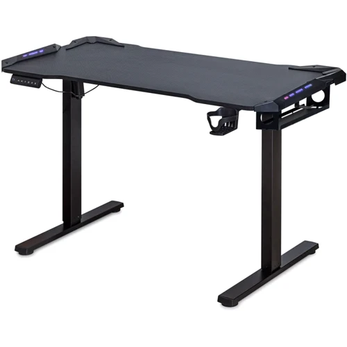 Стіл Mealux PowerDesk Carbon RGB з електрорегулюванням висоти (арт. EVO-201 Carbon/B)