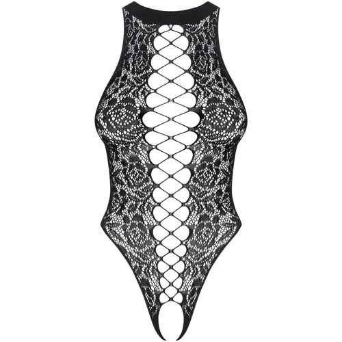 Ажурное боди с вырезом Obsessive B129 black S/M/L