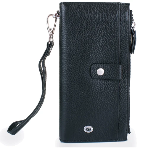 Жіночий гаманець ST Leather Accessories чорний (NST420-black): Формат гаманця горизонтальний