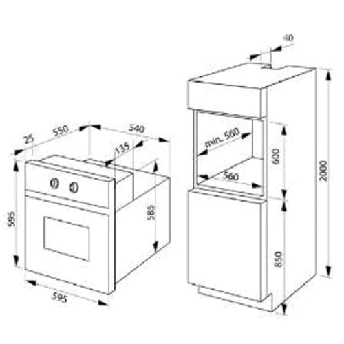 Духова шафа електрична Amica EB6541 CLASSIC: Клас енергоспоживання A