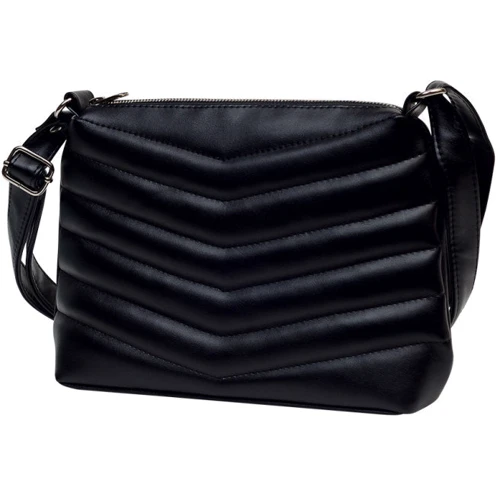 Женская сумка через плечо Sambag Rose LRN black черная (94180002): Фактура Стеганая, Матовая