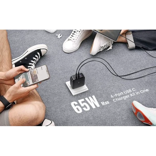 Зарядний пристрій Ugreen Wall Charger 3хUSB-C+USB CD224 GaN 65W Black (70774) фото 9