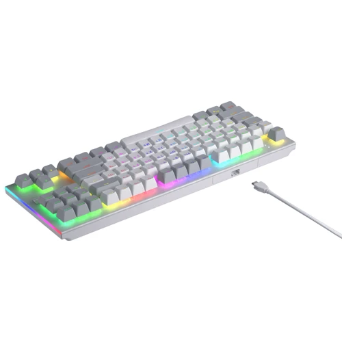 Клавиатура Hator Gravity TKL Orange USB White (HTK561UA): Дополнительно подсветка клавиш, украинская раскладка