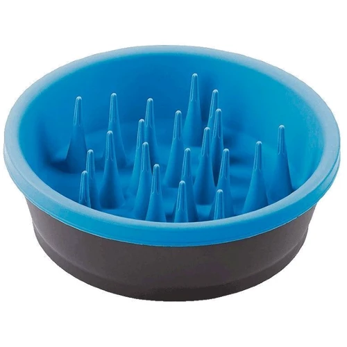 Миска силиконовая Dexas Silicone Slow Feed Bowl для медленного кормления для собак 1.44 л темно-серая/голубая (PW301-432-2194): Тип Миски