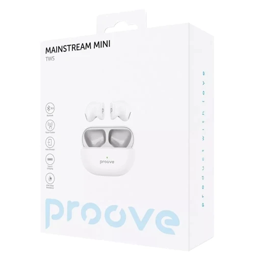 Наушники Proove Mainstream Mini TWS White: Тип конструкции вкладыши