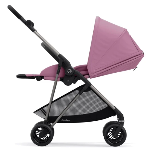 Прогулянкова коляска Cybex Melio Magnolia Pink: Ширина шасі 49 см