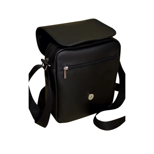 Мужская сумка через плечо Sambag Makros черная (70250001): Пол Мужской