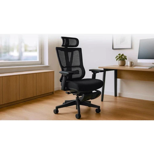 Крісло Mealux S6 Air Fabric Black (HF-S6 F/B) фото 10