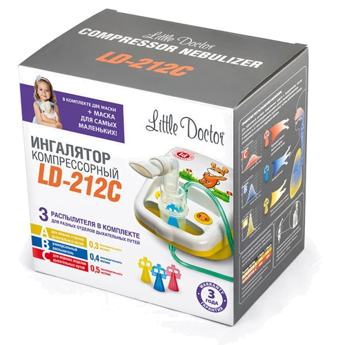 Ингалятор Little Doctor компактный компрессорный (LD-212C): Тип Компрессорный ингалятор