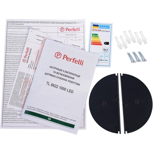Вытяжка Perfelli TL 6622 WH 1000 LED: Тип монтажа Настенный