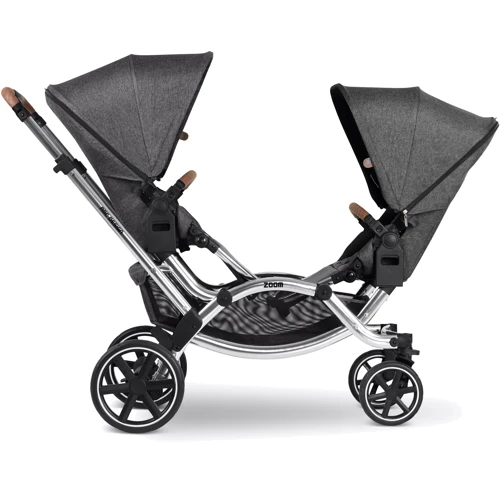 Универсальная коляска для двойни 2 в 1 ABC Design Zoom Diamond Edition Asphalt фото 12