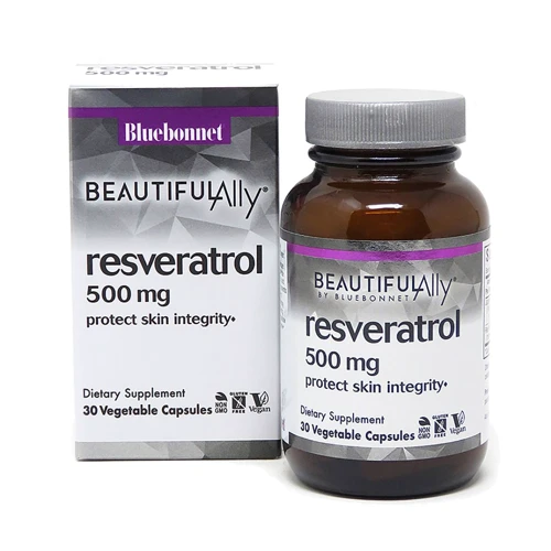 Bluebonnet Nutrition, Age-Less Trans-Resveratrol, 500 mg, 30 Veggie Caps (878)