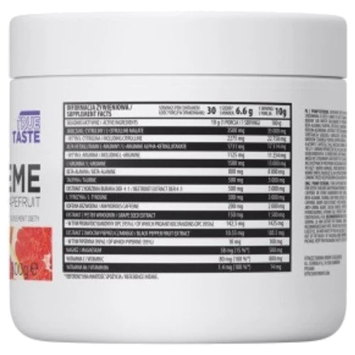 Передтренувальний комплекс OstroVit Pump Extreme 300 g/30 servings/grapefruit: Форма випуску Порошок