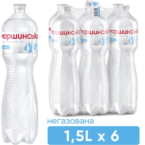 Вода Моршинська минеральная природная столовая негазированная 6х1.5 л (DS48200170007106): Объем, л 9