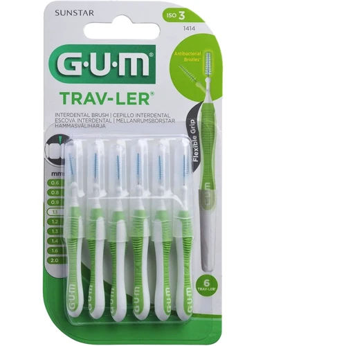 GUM TravLer Зубная щетка для межзубных промежутков 1.1 mm 6 шт: Вид Интердентальная
