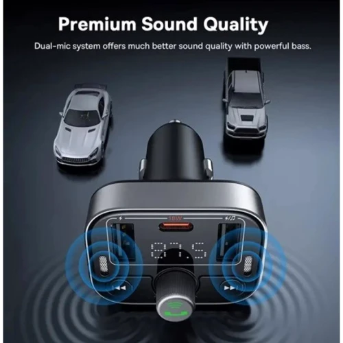 FM-трансмиттер Baseus FM Launcher S-09 Pro black (C10762200113-00) фото 7
