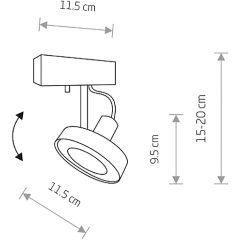Спот Nowodvorski 9598 Cross GU10 ES111 1x75W IP20 Gr: Тип Потолочные светильники, Споты