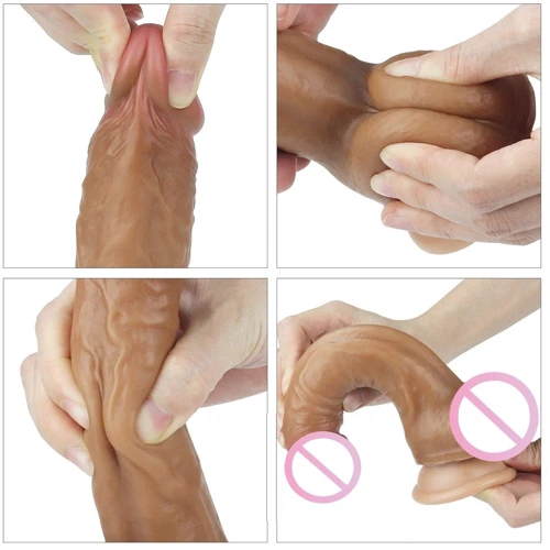 Фаллоимитатор LoveToy Dual-Layered Silicone Cock 8" Brown