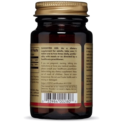 Solgar Biotin Солгар Биотин 300 mcg 100 таблеток: Пол Унисекс