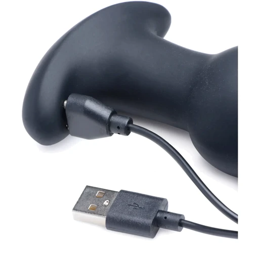 Анальная пробка с вибрацией Rimmers Gyro-M Rimming Plug (черный)