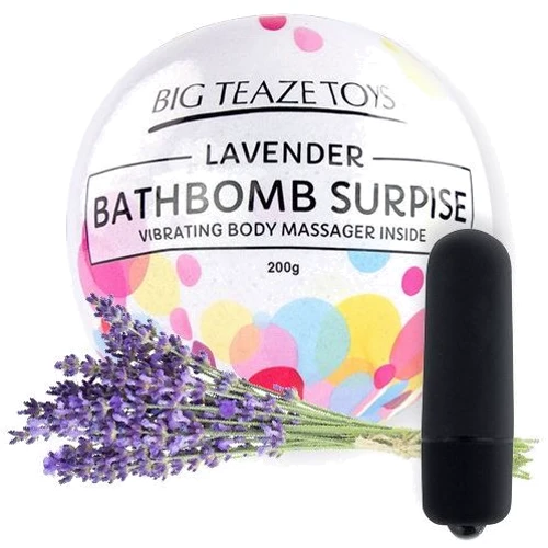 Бомбочка для ванны с вибропулей Big Teaze Toys Bath Bomb Surprise Lavender