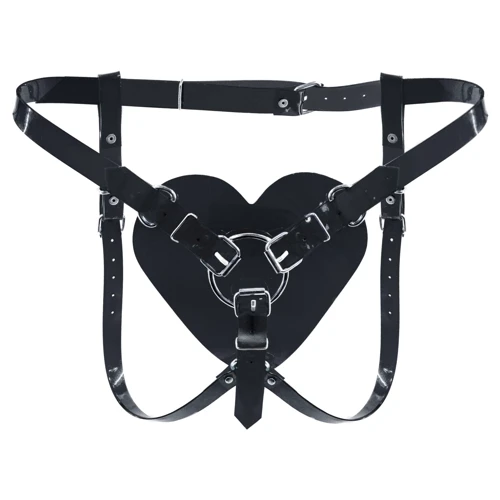 Трусики Серце для страпону Feral Feelings - Hearts Strap-on Belt Black: undefined undefined