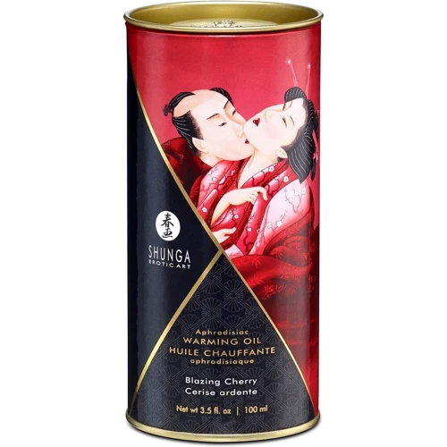 Їстівне зігріваючий масло Warming Oil Intimate Kisses, 100 мл, вишня