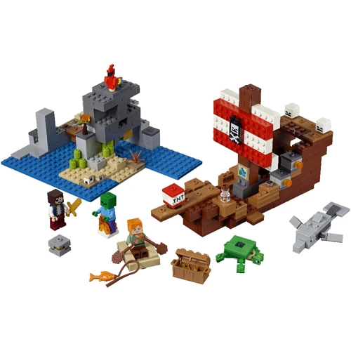 LEGO Minecraft Приключения на пиратском корабле (21152): Количество деталей, шт. 386