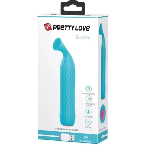 Мини вибратор с вакуумным стимулятором Pretty Love - Quentin, BI-014564-1