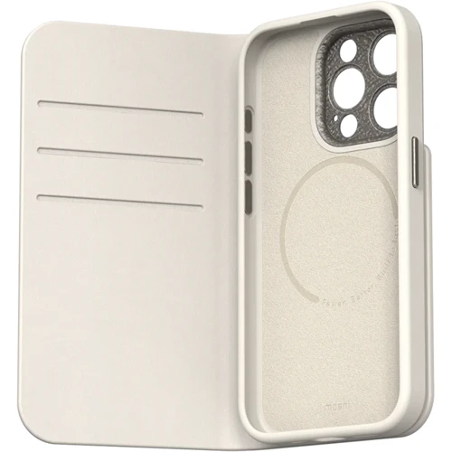 Чехол для iPhone Moshi Overture Case with Detachable Magnetic Wallet Eggnog White (99MO231207) for iPhone 15 Pro: Тип чехла чехол-книжка