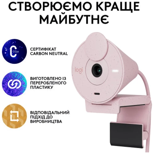 Logitech Brio 300 FHD Rose (960-001448) фото 7