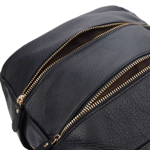 Женский рюкзак Borsa Leather черный (10t0320-black): Фактура Зернистая, Матовая