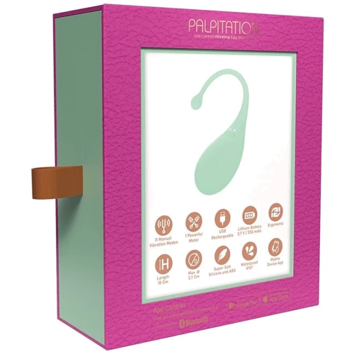Смарт-виброяйцо Adrien Lastic Palpitation Mint с глубокой вибрацией