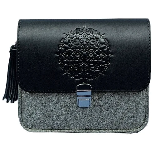 Женская сумка-сэтчел BlankNote черная (BN-BAG-3-felt-g)