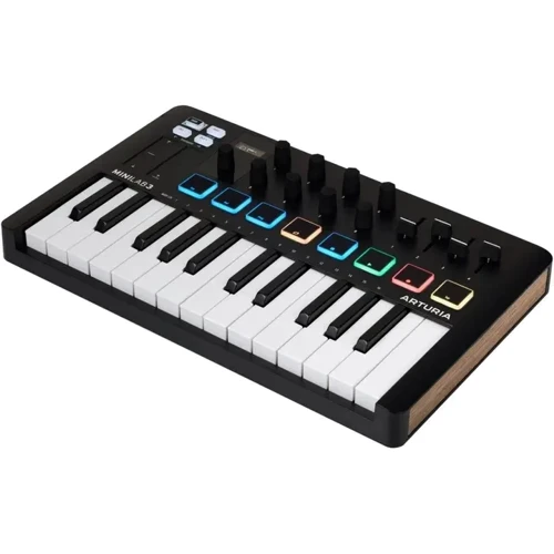 MIDI-клавіатура Arturia MiniLab 3 Black Edition: Размер клавиш Малоразмерные