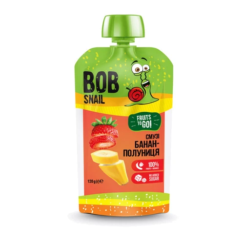 Пюре Bob Snail Смузи Банан Клубника 120 г