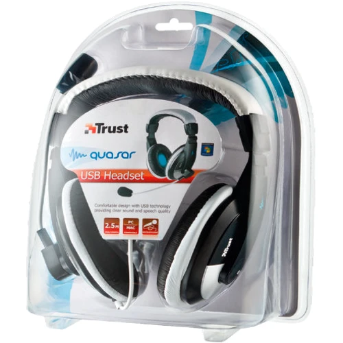 Наушники Trust Quasar Headset USB: Тип конструкции полноразмерные