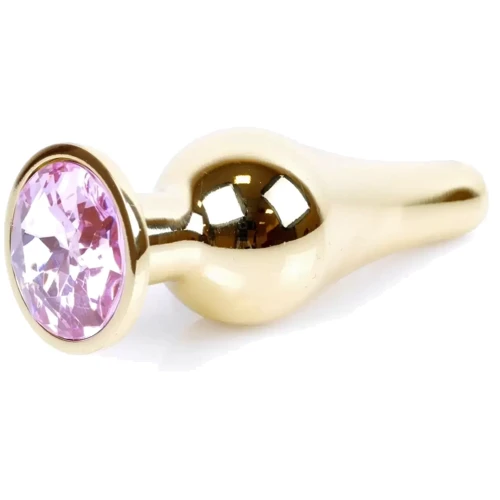 Анальная пробка с кристаллом BOSS of TOYS Boss Series - Jewellery Gold BUTT PLUG Rose, BS6400063