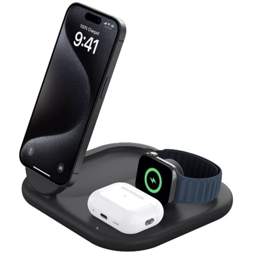 Зарядное устройство Belkin Wireless Charger Magnetic 15W Black (WIZ029VFBK) for iPhone 16 I 15 I 14 I 13 I 12 series, Apple Watch and Apple AirPods фото 5