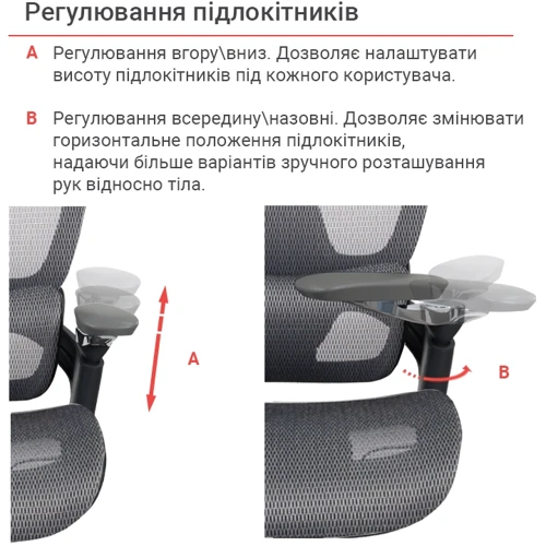 Офісне крісло АКЛАС Петрос R-SR Сірий (Сірий) (00158584)