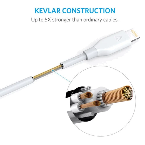 Кабель ANKER USB Cable to Lightning Powerline V3 1.8m White (A8112H21): Тип USB Cable - Lightning