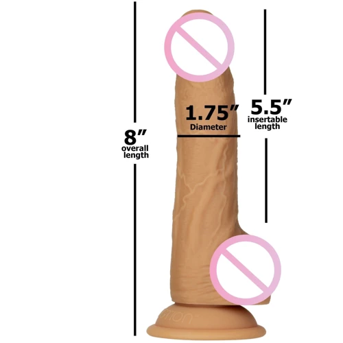 Фаллоимитатор Naked ADDICTION 8" Silicone Dong Сaramel