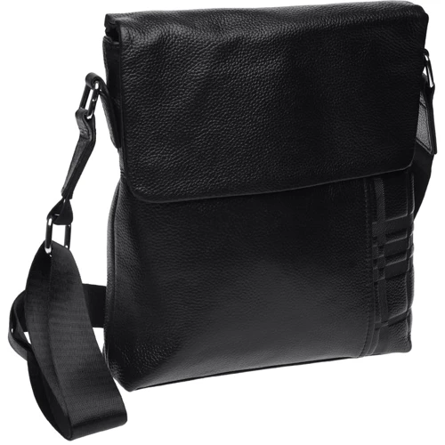 Мужская сумка планшет Borsa Leather черная (k19137-black)